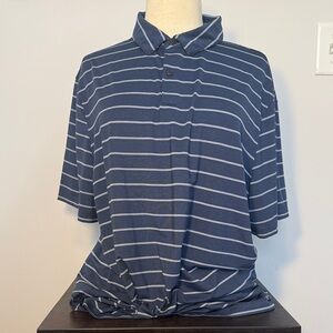 VRST Striped Blue Polo Shirt Size XL